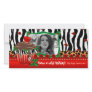 Christmas Template Cute Cupcake Zebra Leopard 2 Customized Photo Card