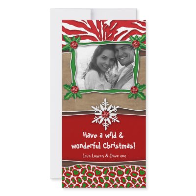 Christmas Template Snowflake Zebra Leopard by BestCards