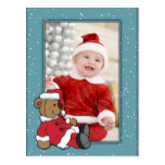 Christmas Template with Santa Bear Post Card