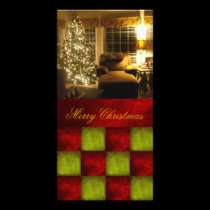 Christmas textured block Photocard photo cards