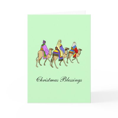 Christmas Three Wise Men Greeting Cards by deleas