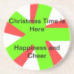Christmas Time Button Drink Coasters