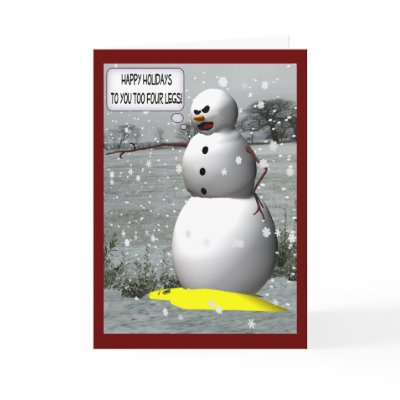 "Christmas Tinkle" Snowman Holiday Greeting Cards by sexyshirts2