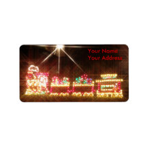Christmas Train Address Label