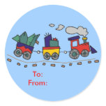 Christmas Train Gift Tags Stickers