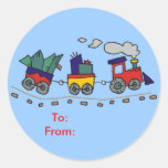 Christmas Train Gift Tags Stickers