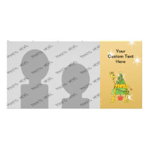 Christmas Tree and Animals. Picture Card