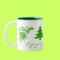Christmas Tree and Pine Cone Mug, Customize Me! mugs