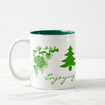 Christmas Tree and Pine Cone Mug, Customize Me!