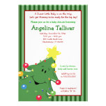 CHRISTMAS TREE Baby Shower 5x7 Invitation Green invitations