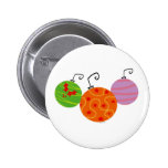 Christmas tree balls pinback button