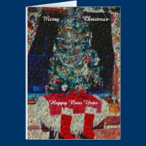 Christmas tree card cards