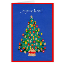Christmas Tree Card, French