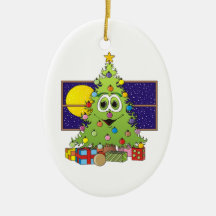 Christmas Tree Cartoon Christmas Tree Ornament