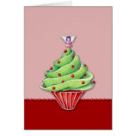Christmas Tree Cupcake red2 Card