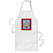 Christmas Tree Cupcake red Apron