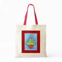 Christmas Tree Cupcake red Bag