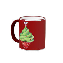 Christmas Tree Cupcake red Mug