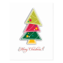 Christmas Tree Cutout Postcard
