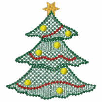 Christmas Tree Embroidered Shirt