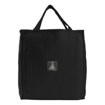 CHRISTMAS TREE EMBROIDERY & STAR CANVAS BAGS