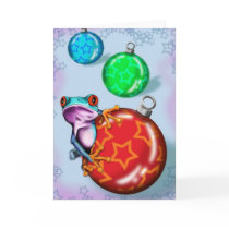 Christmas Tree Frog Greeting Card