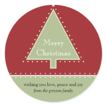 Christmas Tree Gift Message Sticker