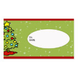 Christmas Tree Gift Tag Business Card