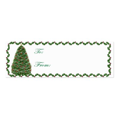 Christmas Tree Gift Tag Card by FCM_Christmas