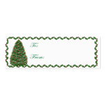 Christmas Tree Gift Tag Card business cards