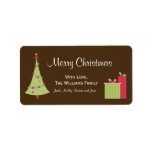 Christmas Tree Gift Tag Labels Custom Address Label