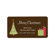 Christmas Tree Gift Tag Labels labels