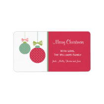 Christmas Tree Gift Tag Labels labels