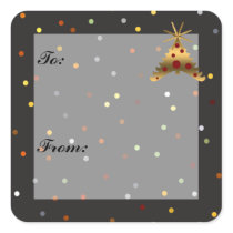 Christmas Tree Gift Tag Sticker
