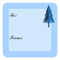Christmas Tree Gift Tag Sticker
