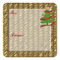 Christmas Tree Gift Tag Sticker