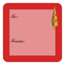 Christmas Tree Gift Tag Sticker