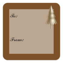 Christmas Tree Gift Tag Sticker