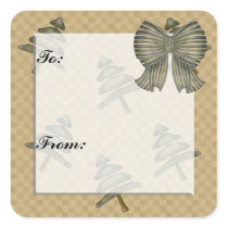 Christmas Tree Gift Tag Sticker