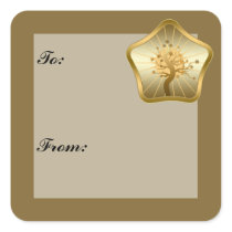 Christmas Tree Gift Tag Sticker