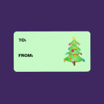 Christmas Tree Gift Tags labels