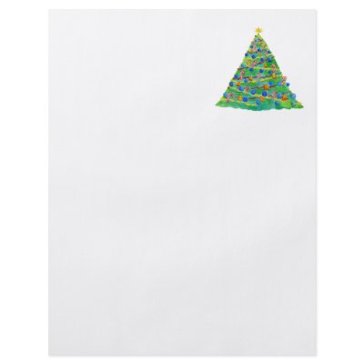 Christmas Tree Hand Drawn and Painted Personalized Flyer by Lenora