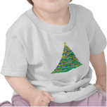 Christmas Tree Hand Drawn and Painted T-shirt