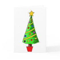 Christmas Tree Illustration Card