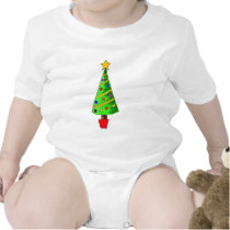 Christmas Tree Illustration Tee Shirt
