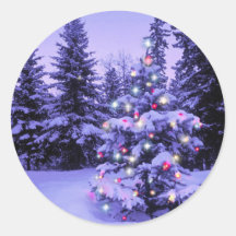 Christmas Tree in the Forest Sticker