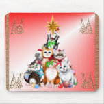 Christmas Tree Kittens  Mousepad