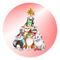 Christmas Tree Kittens Sticker