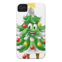 Christmas tree mascot doing thumbs up iPhone 4 covers
