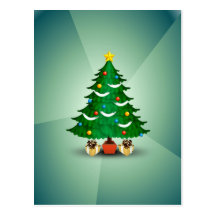 Christmas Tree Notecard Postcards